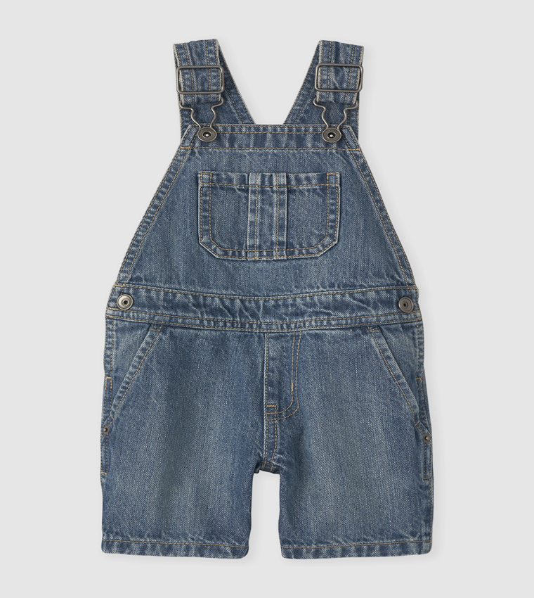 Buy The Children's Place Denim Shortalls In Blue 6thStreet Kuwait