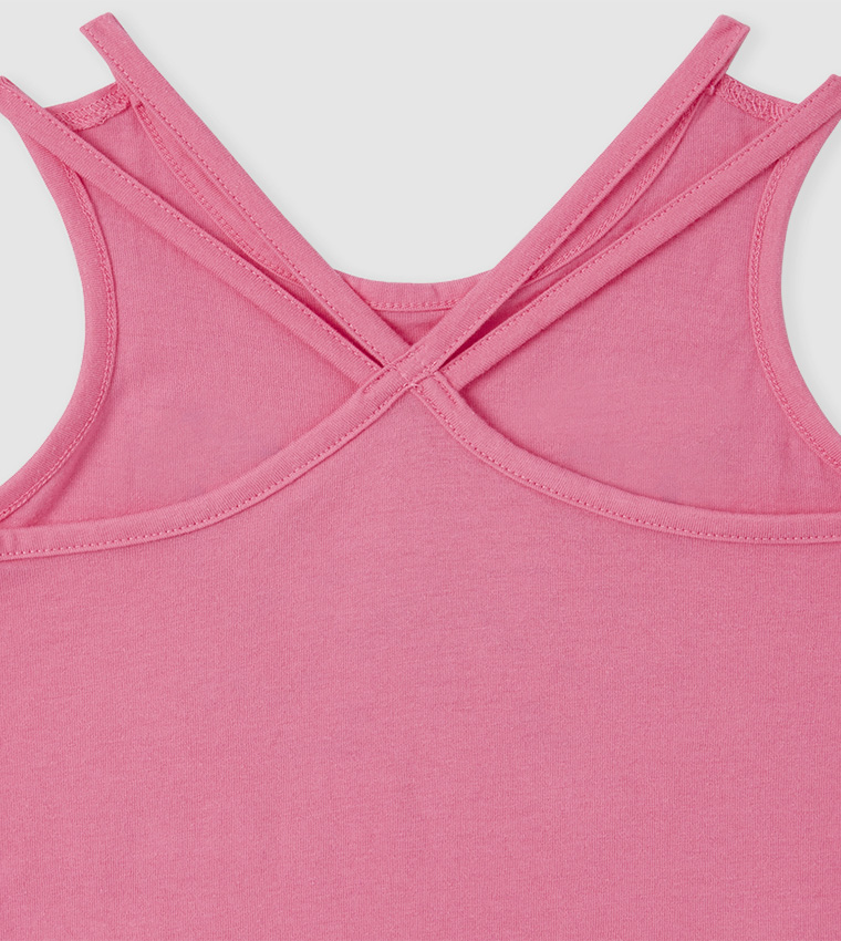 Girl's Butterfly Strappy Tank Top