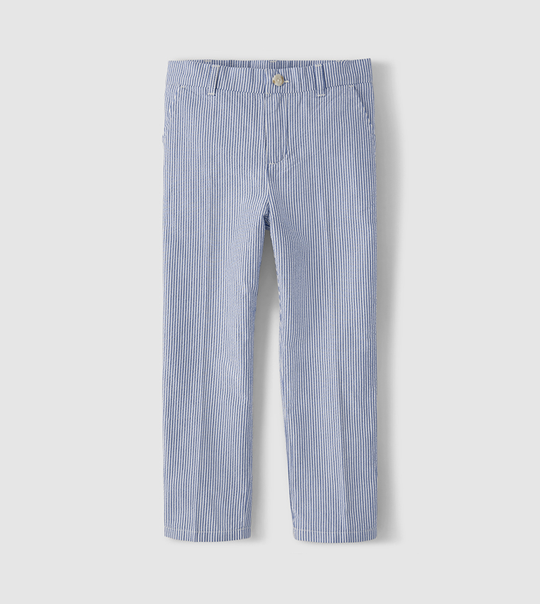 Seersucker Regular Fit Trouser