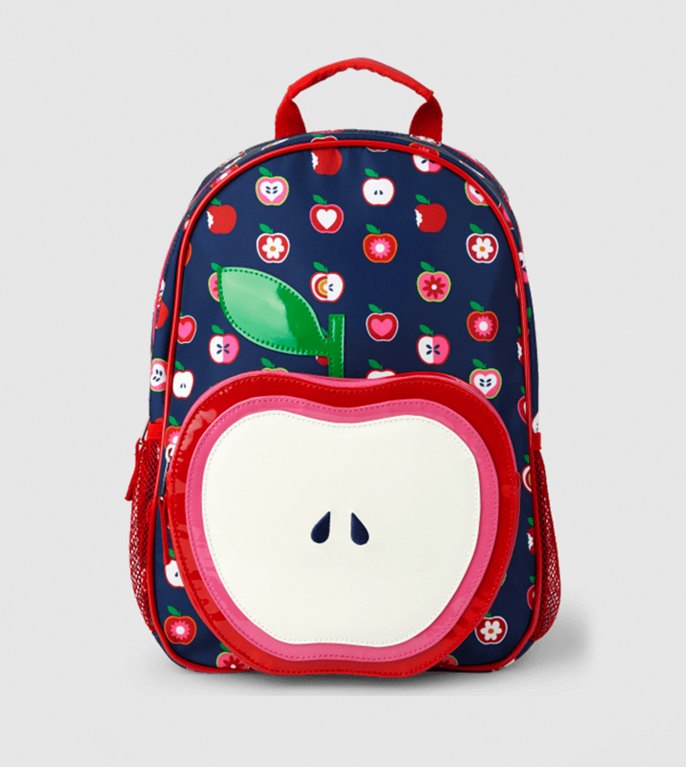 Girls Apple Embroidered Backpack