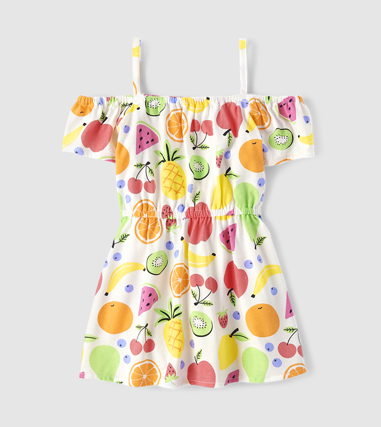 Buy The Children s Place Girl s Fruit Printed Off Shoulder Dress In Multiple Colors 6thStreet Oman