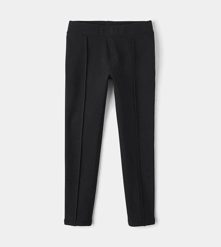 Solid Seam Detail Leggings