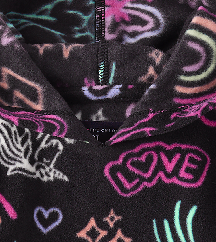 Girl's Print Long Sleeves Hoodie