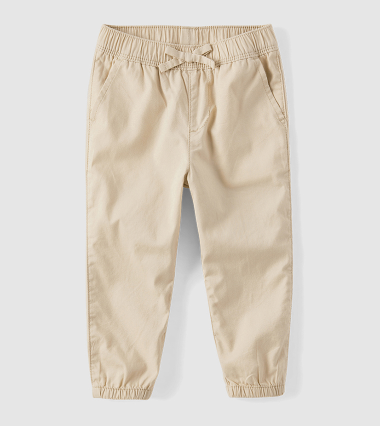 Baby and Toddler Girls Twill Pull On Jogger Pants