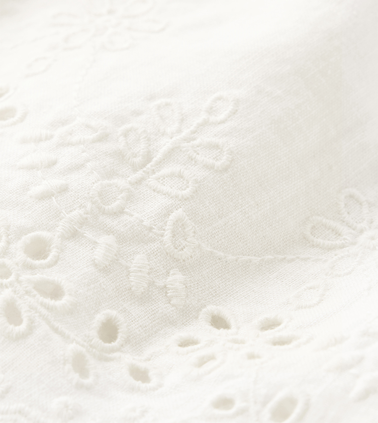 Baby Girls Mommy And Me Eyelet Dress - Linen