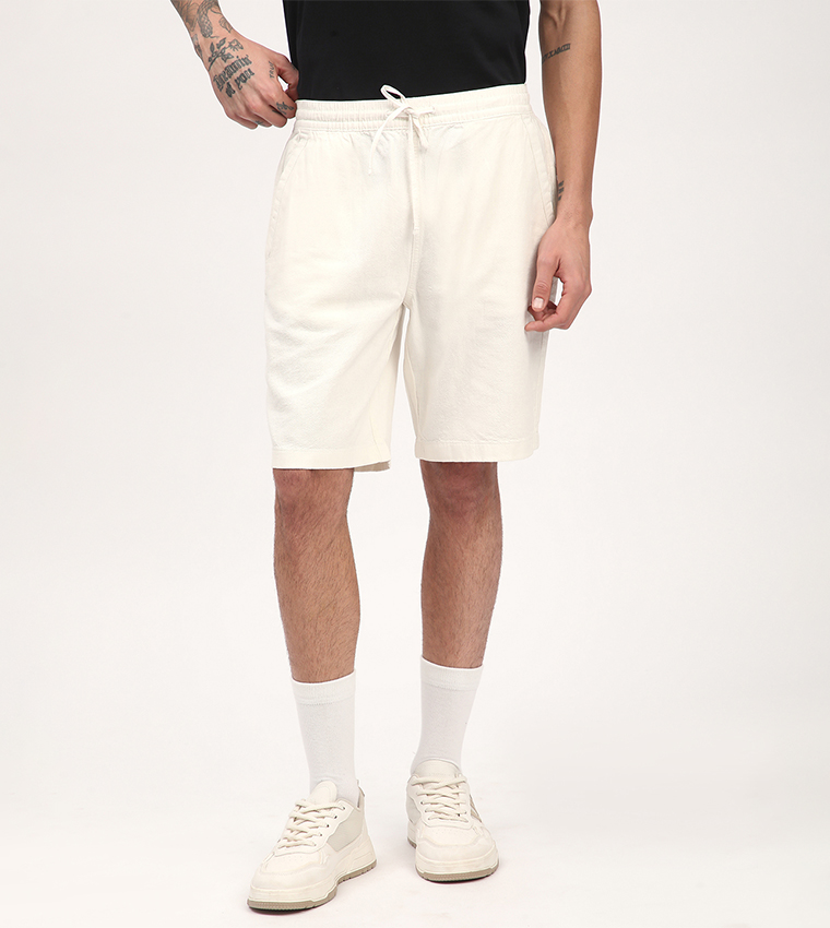 Drawstring Waist Casual Shorts