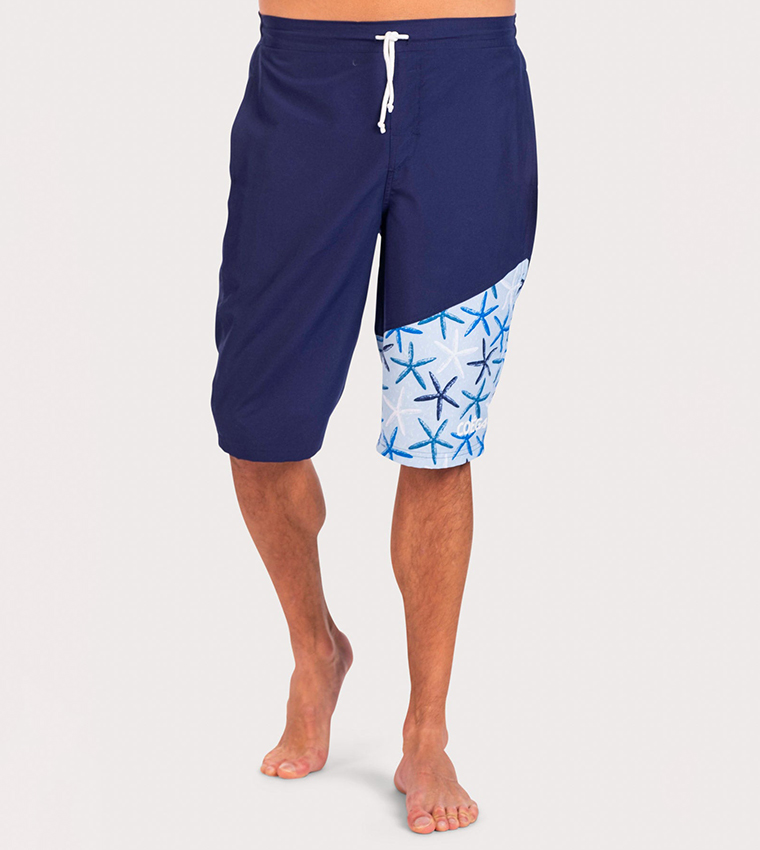 Buy COEGA Mens Swim Capris Shorts Blue in KSA -SSS