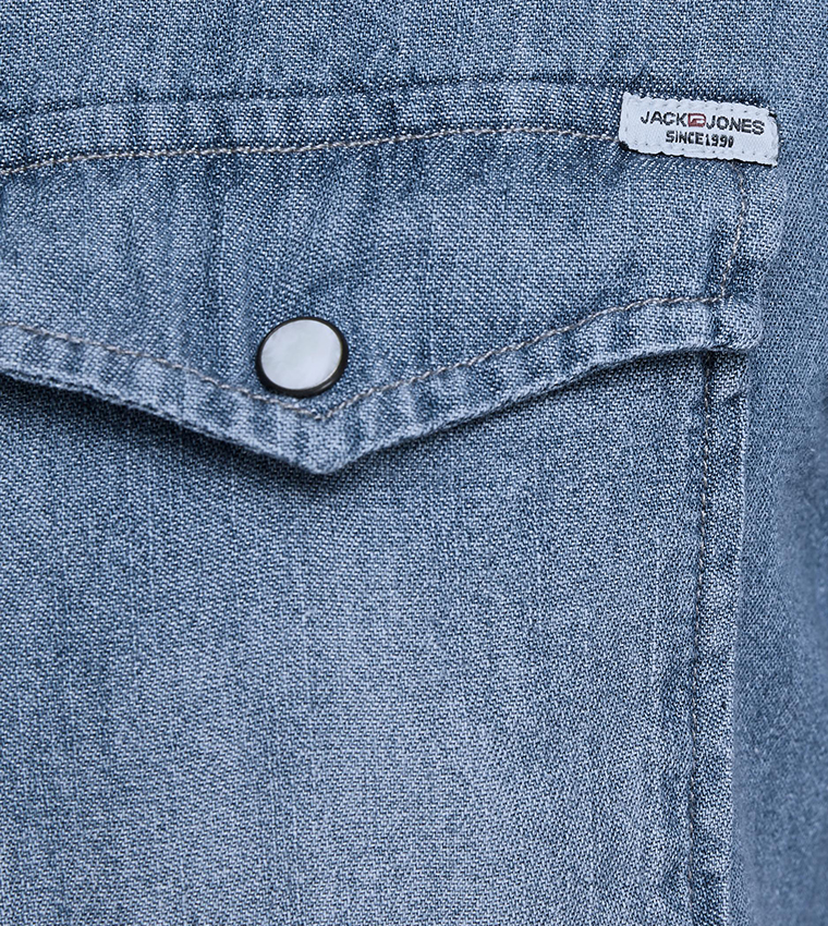 Jack & jones denim shirts hot sale