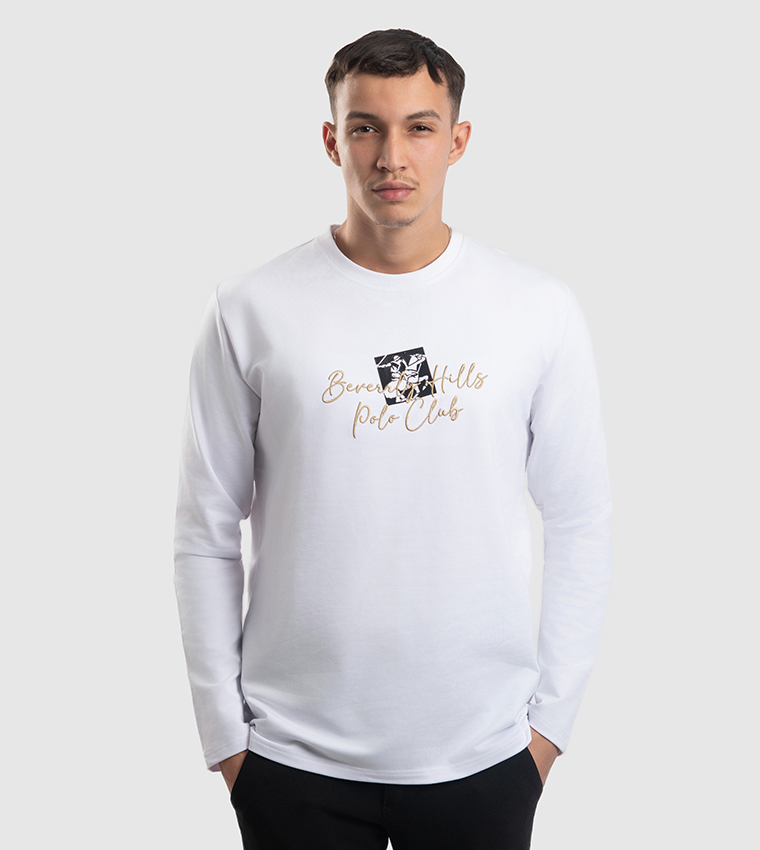 Logo Embroidered Long Sleeves T-Shirt