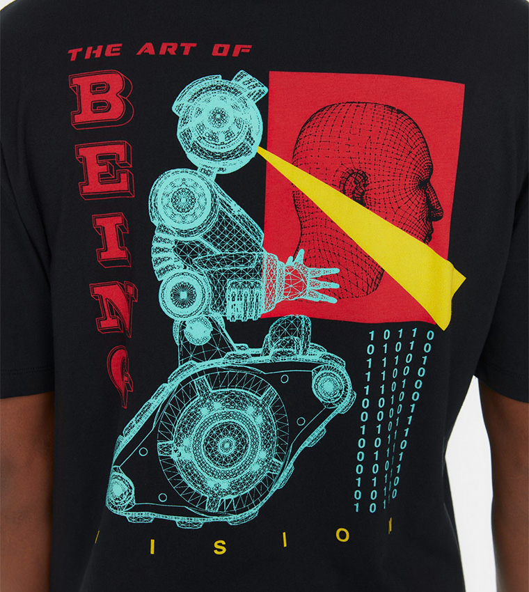 Relaxed Fit Short Sleeve Printed T-Shirt