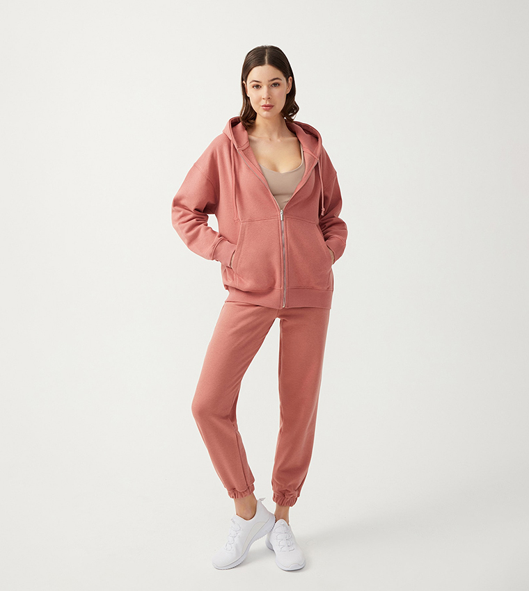 Solid Drawstring Waist Joggers