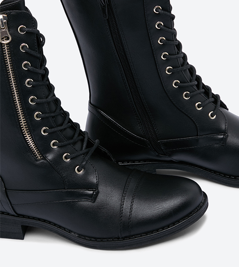 Buy Call It Spring Amelia Side Zipper Closure Boots Black In