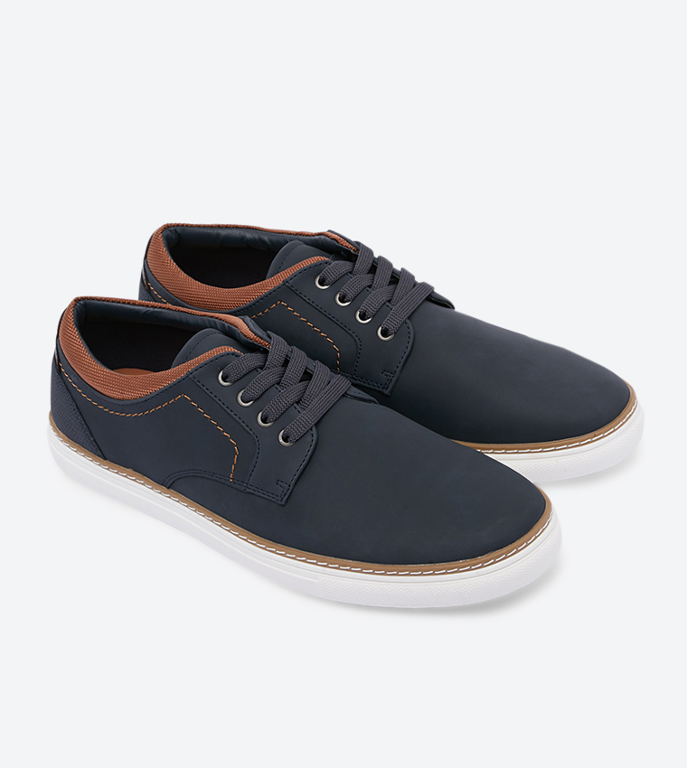 Harus Lace Up Sneakers - Navy