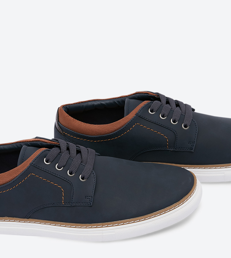 Harus Lace Up Sneakers - Navy