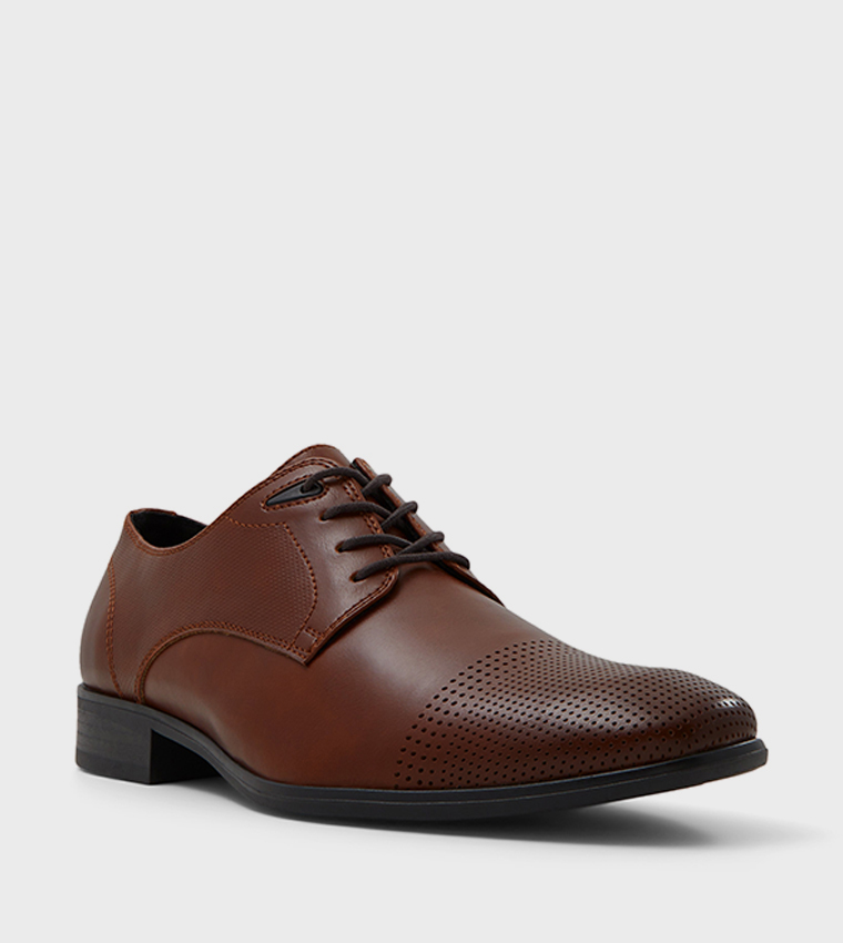 PELTON Textured Lace-Up Derby Shoes
