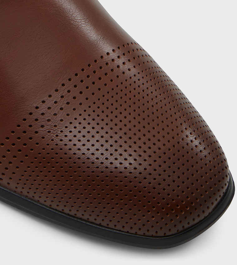 PELTON Textured Lace-Up Derby Shoes