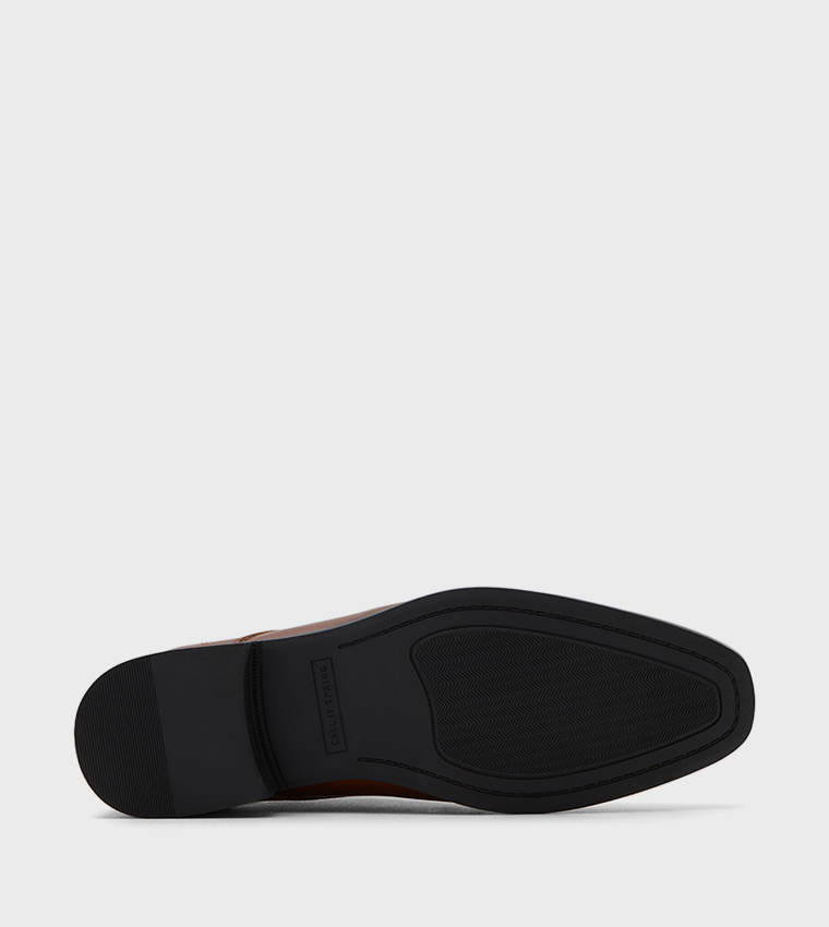 PELTON Textured Lace-Up Derby Shoes