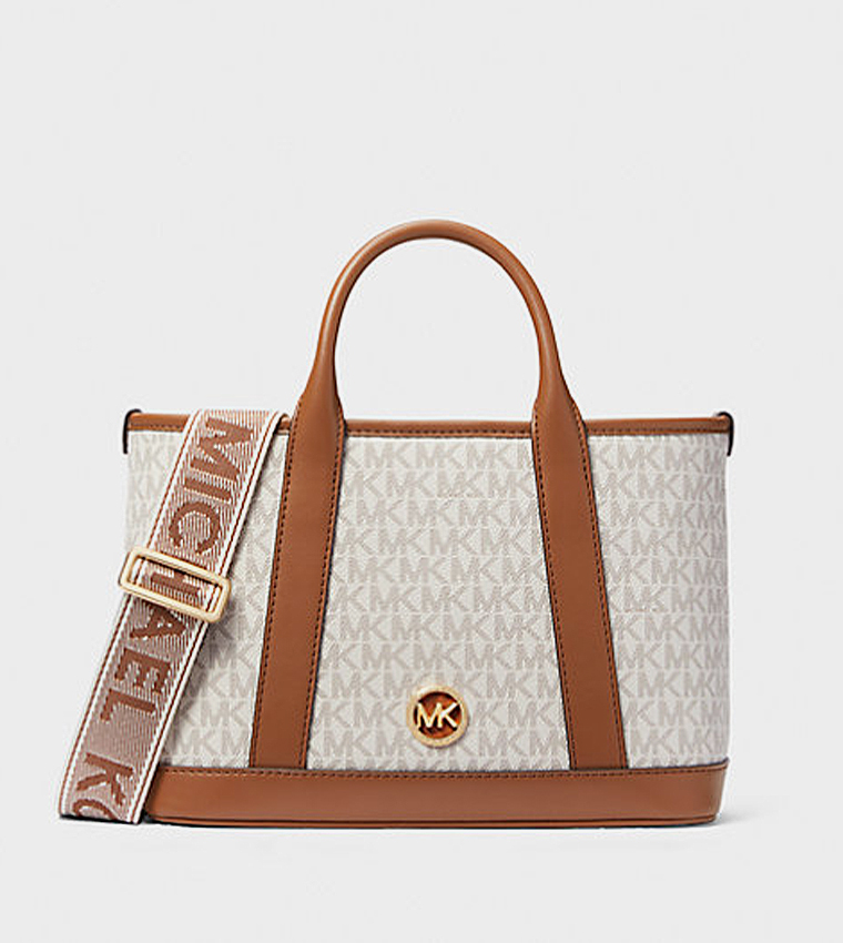 LUISA Monogram Patterned Satchel Bag