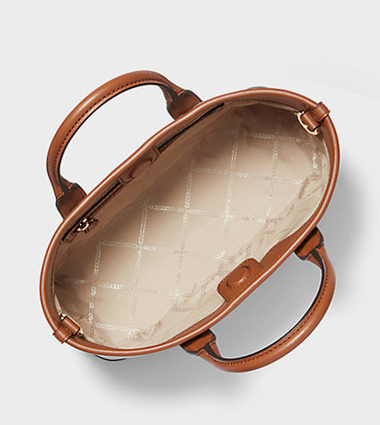 LUISA Monogram Patterned Satchel Bag