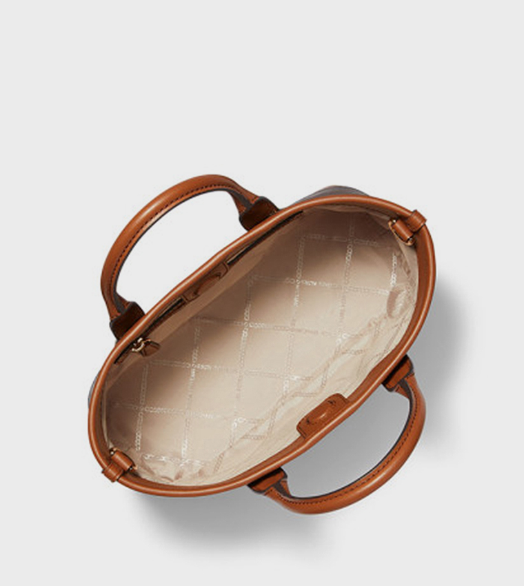 LUISA Monogram Patterned Satchel Bag