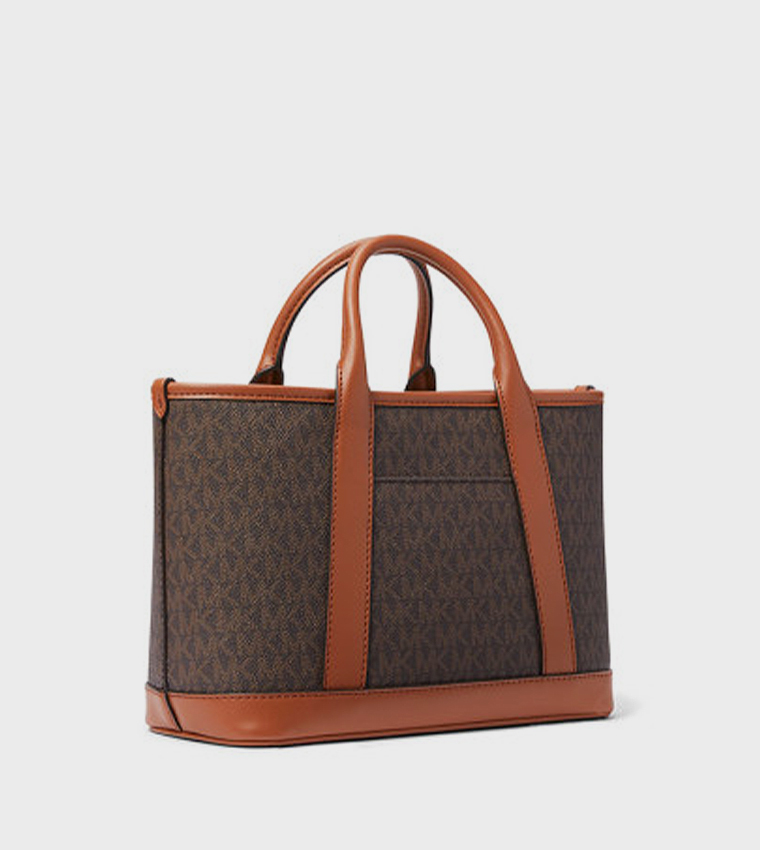 LUISA Monogram Patterned Satchel Bag