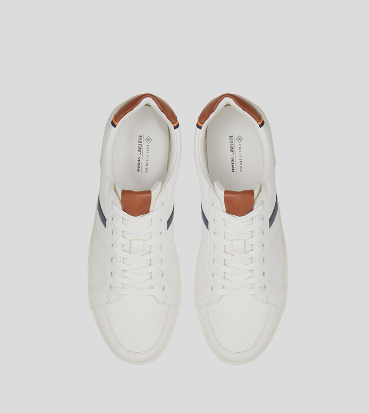 WELTON Round Toe Lace-Up Sneakers
