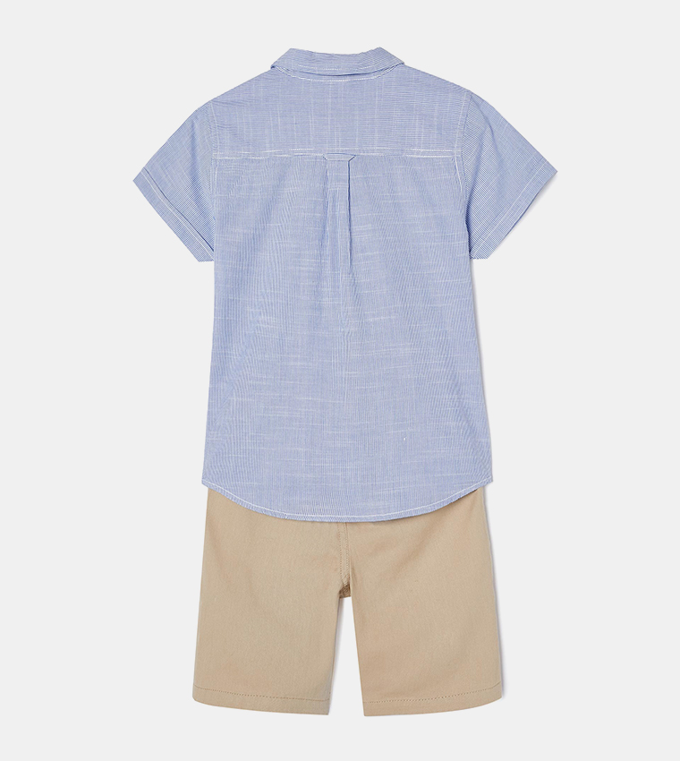 Boys Striped Clothing Set with Bow