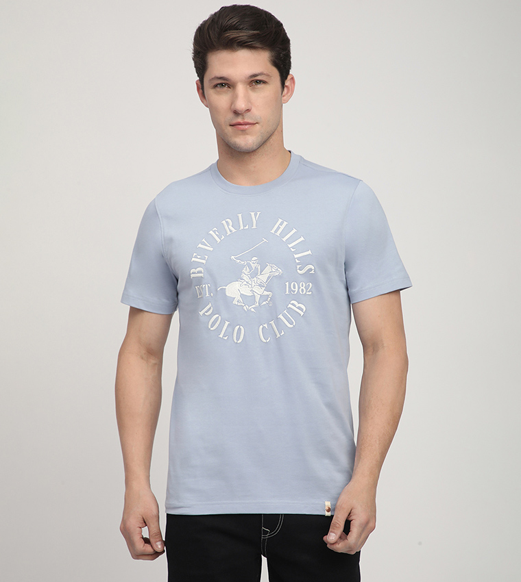 Logo Embroidered Crew Neck T-Shirt