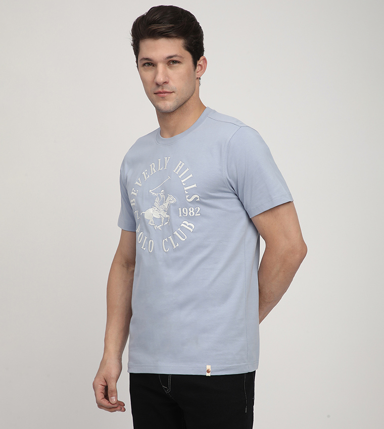 Logo Embroidered Crew Neck T-Shirt
