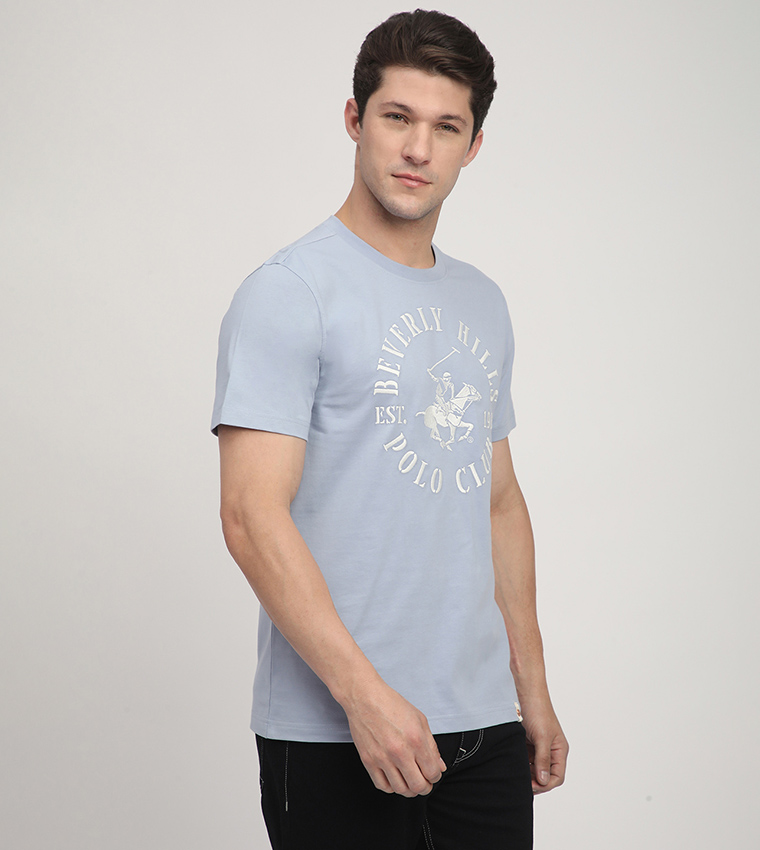 Logo Embroidered Crew Neck T-Shirt