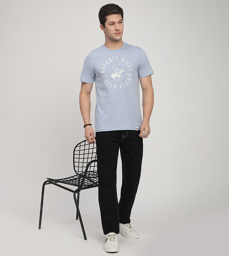 Logo Embroidered Crew Neck T-Shirt