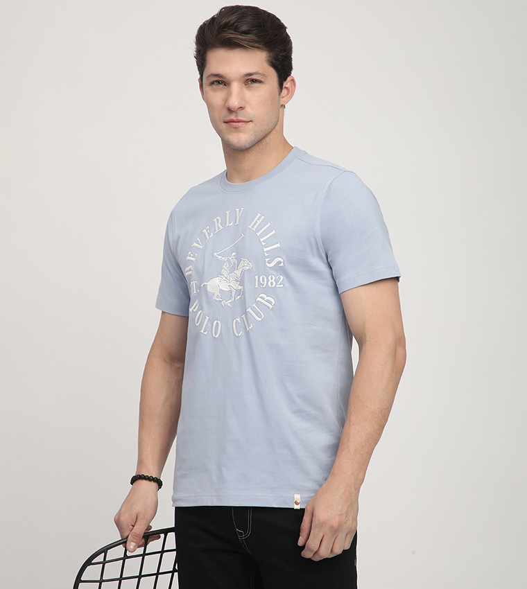 Logo Embroidered Crew Neck T-Shirt