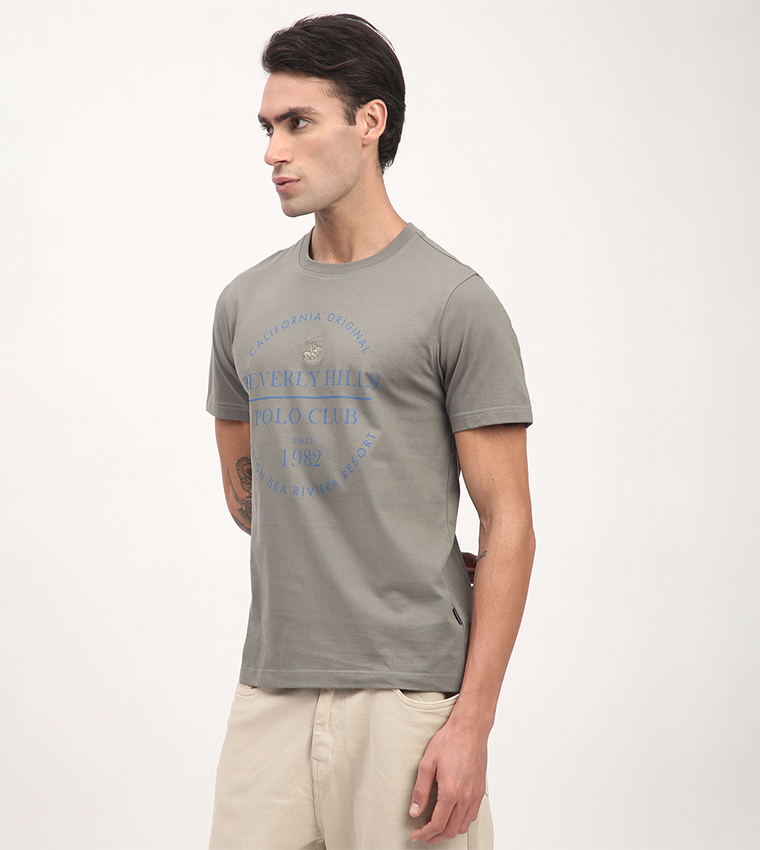 Logo Printed Short Sleeves Casual T-Shirt