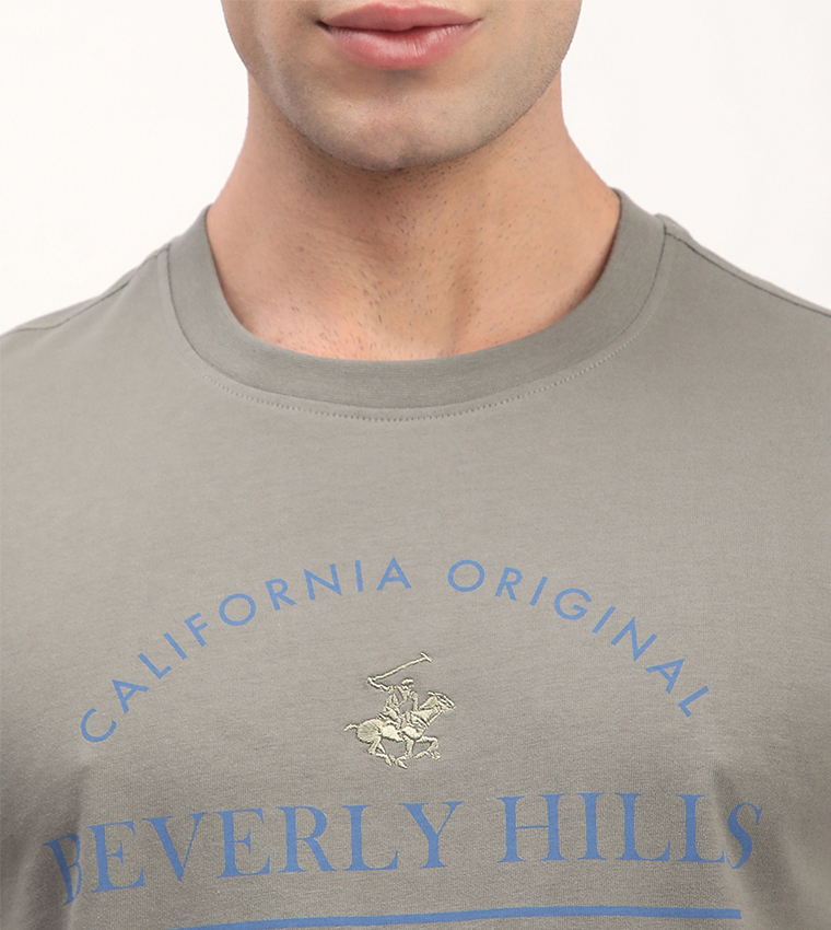 Logo Printed Short Sleeves Casual T-Shirt