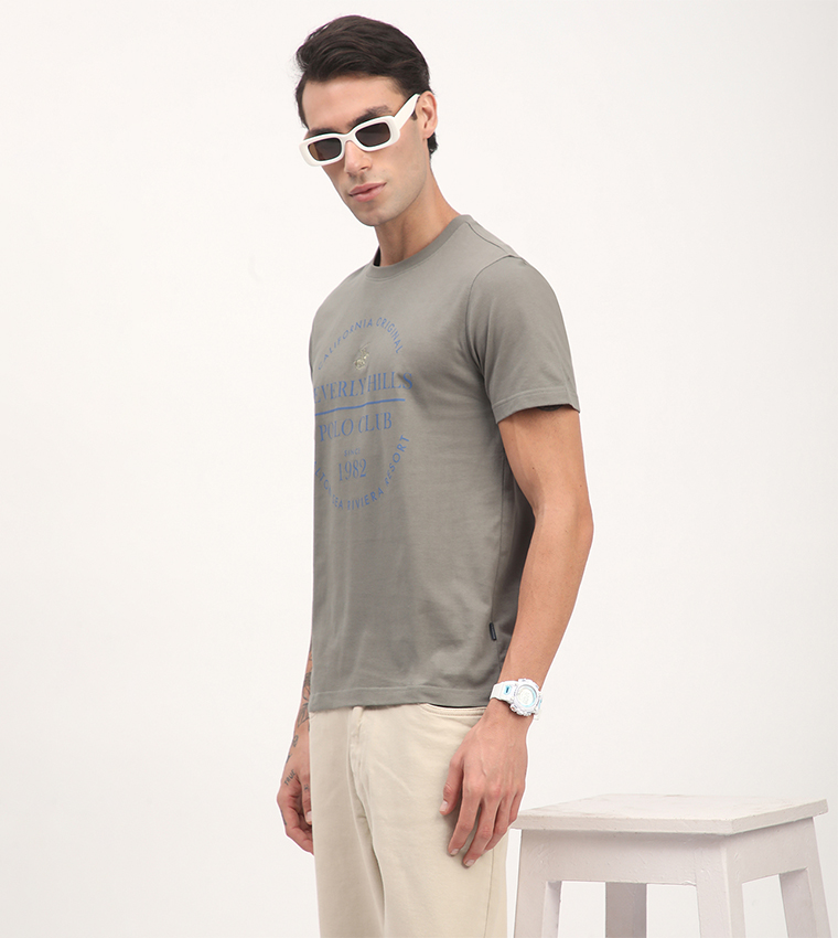 Logo Printed Short Sleeves Casual T-Shirt