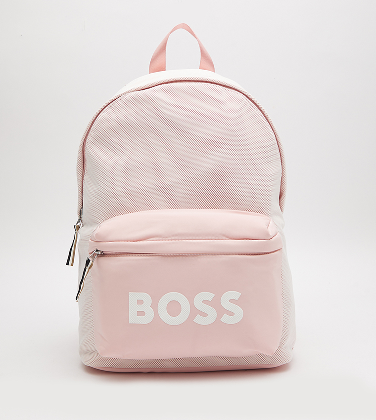 Logo Printed Zip Around Backpack