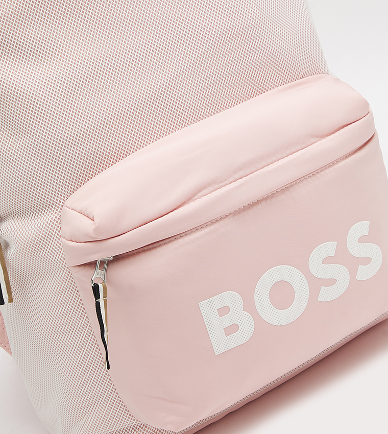 Logo Printed Zip Around Backpack