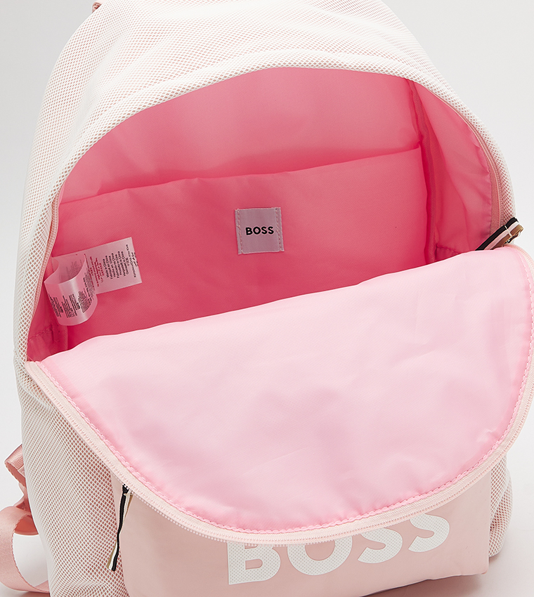 Logo Printed Zip Around Backpack