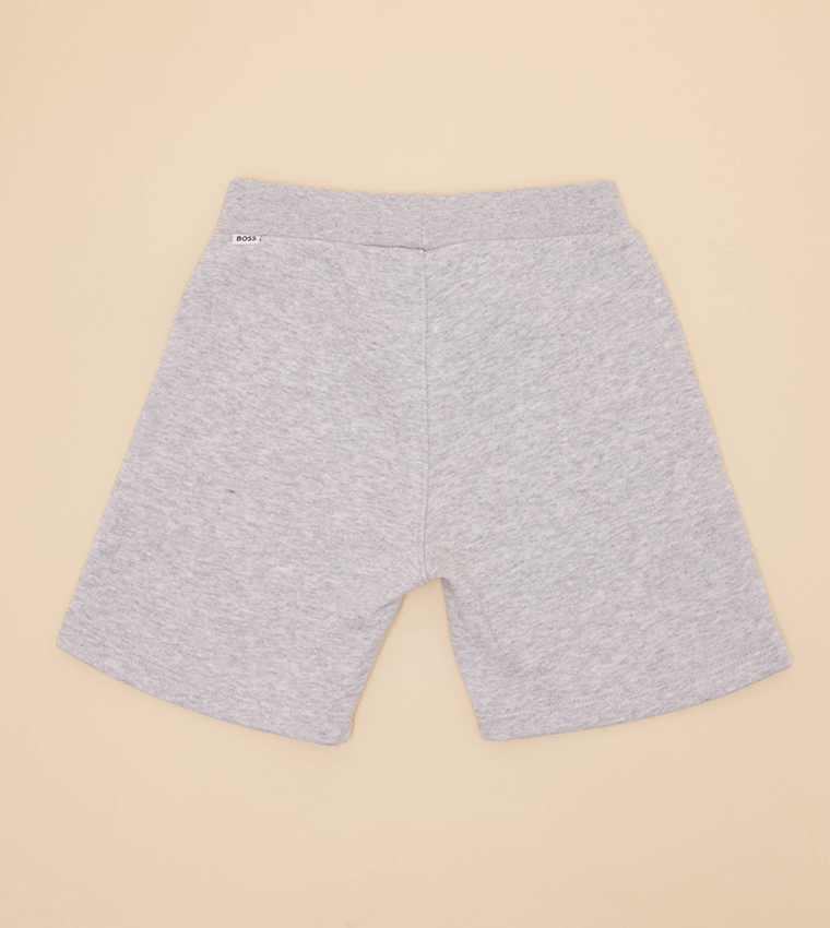 Logo Printed Elastic Waist Shorts