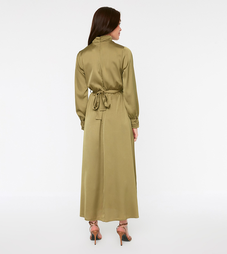 Mock Neck Maxi Dress