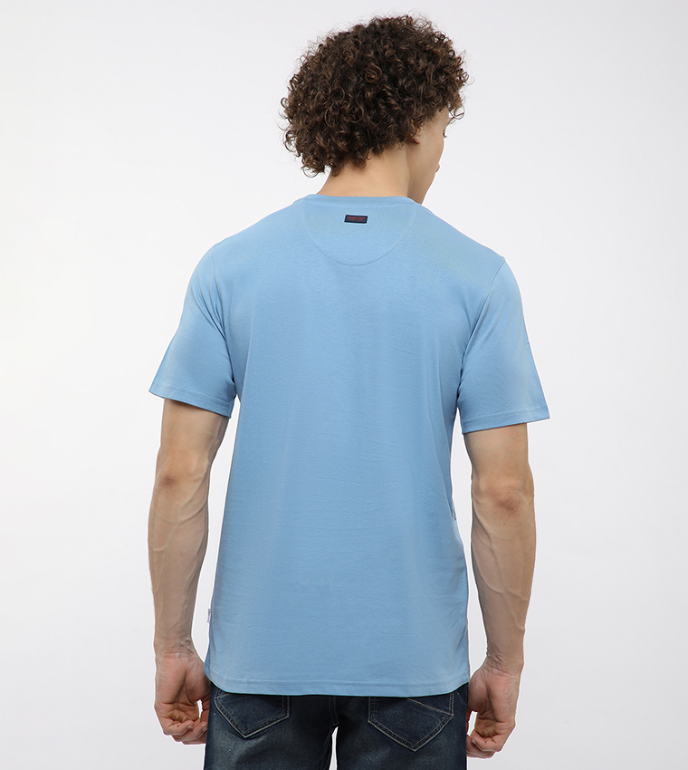 Long Printed Crew Neck T-Shirt