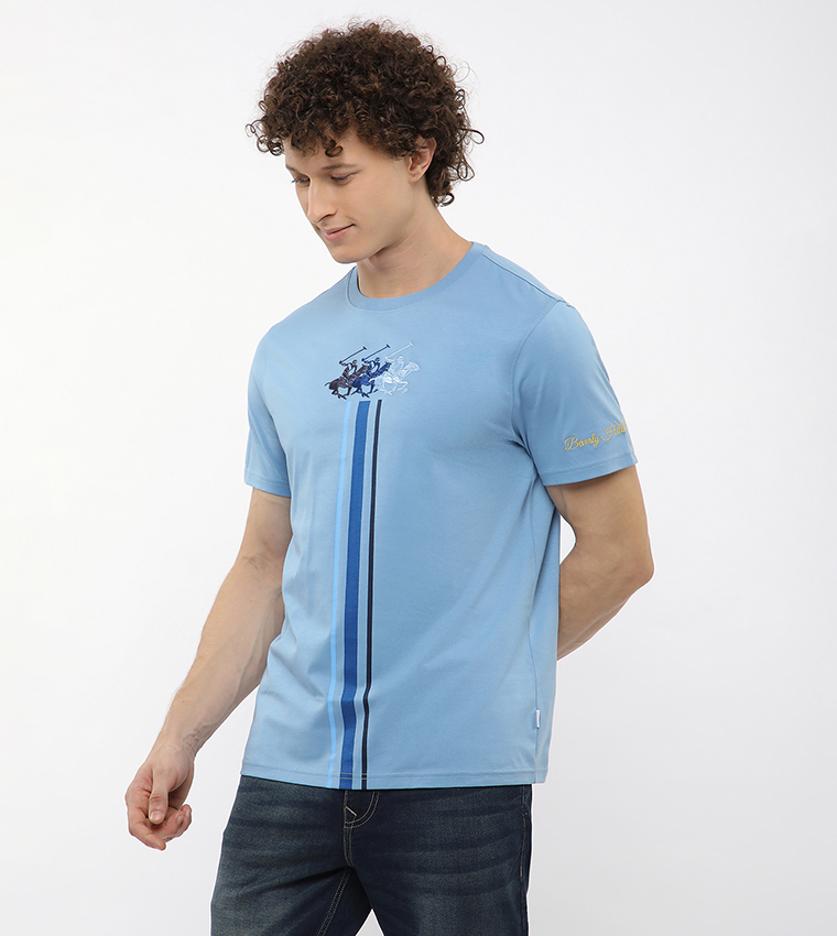 Logo Embroidered Crew Neck T-Shirt