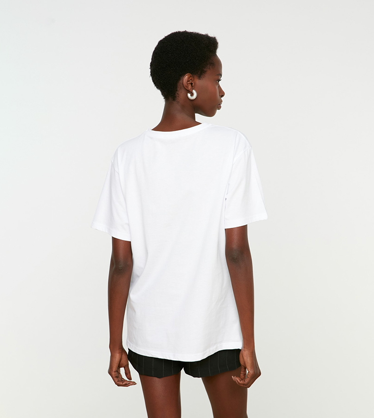 Buy Trendyol Printed Oversized T Shirt 