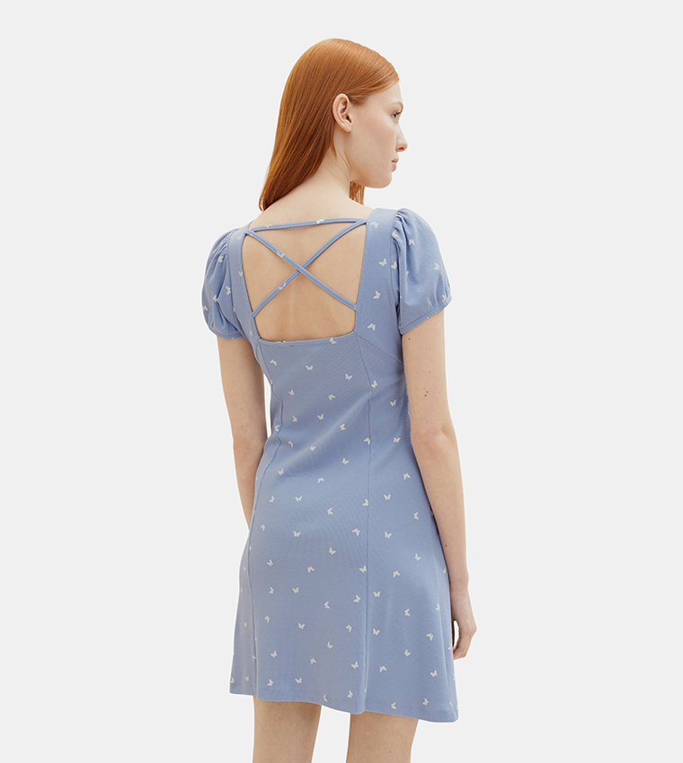 All Over Print A-Line Knit Dress