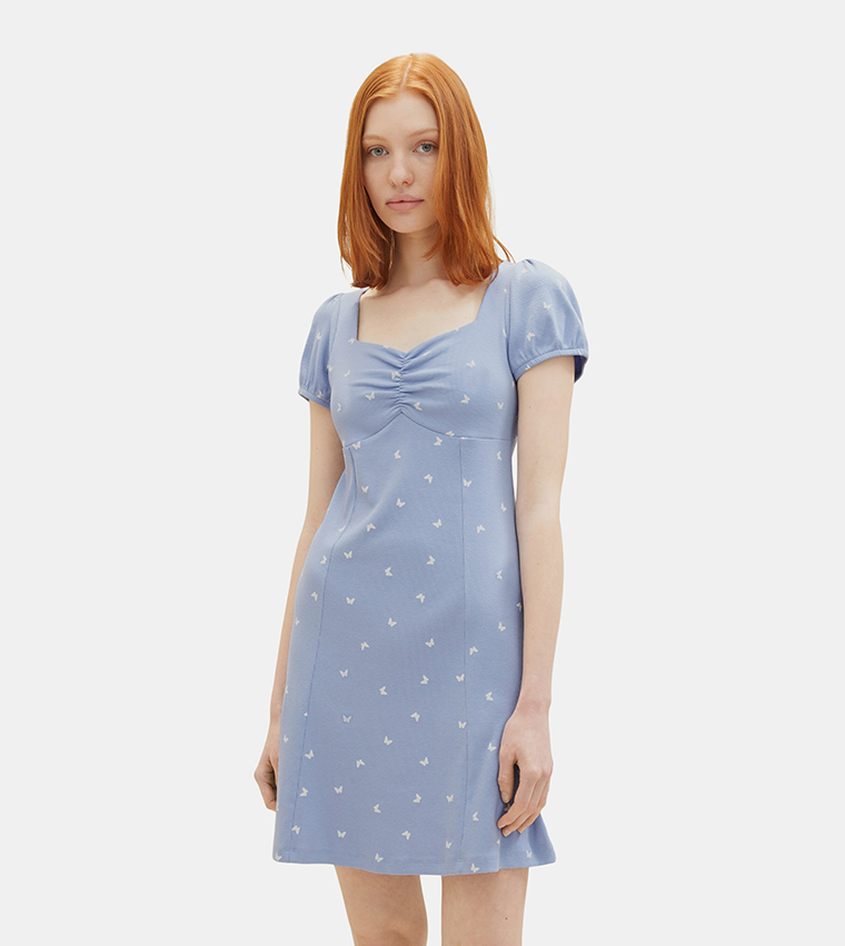 All Over Print A-Line Knit Dress