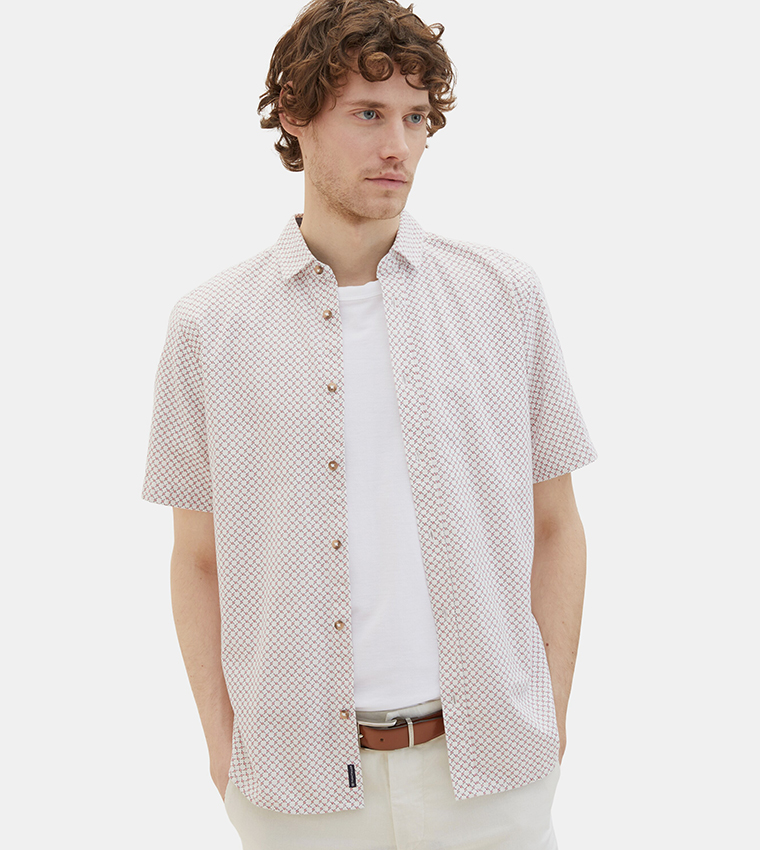 Patterned Short Sleeves Shirt