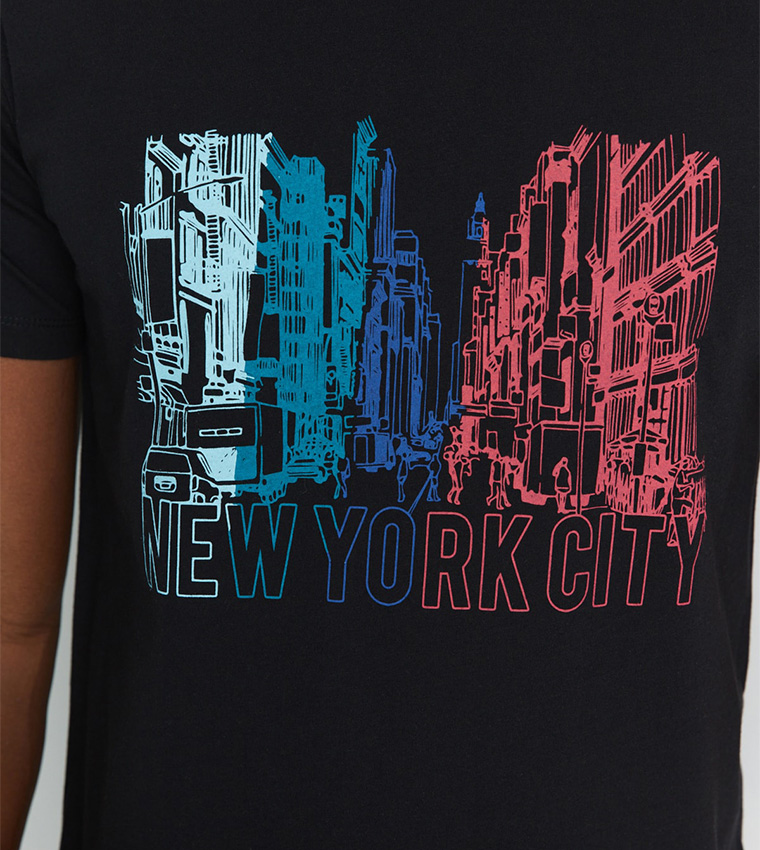 Fit Crew Neck Short Sleeve Printed 