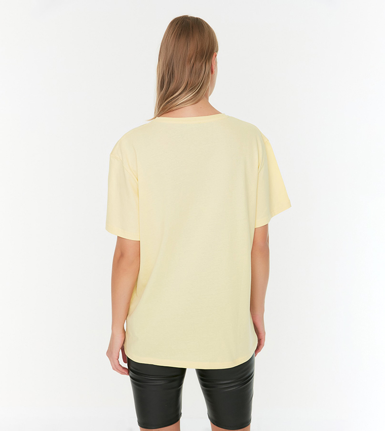 Crew Neck Boyfriend Knitted T-Shirt