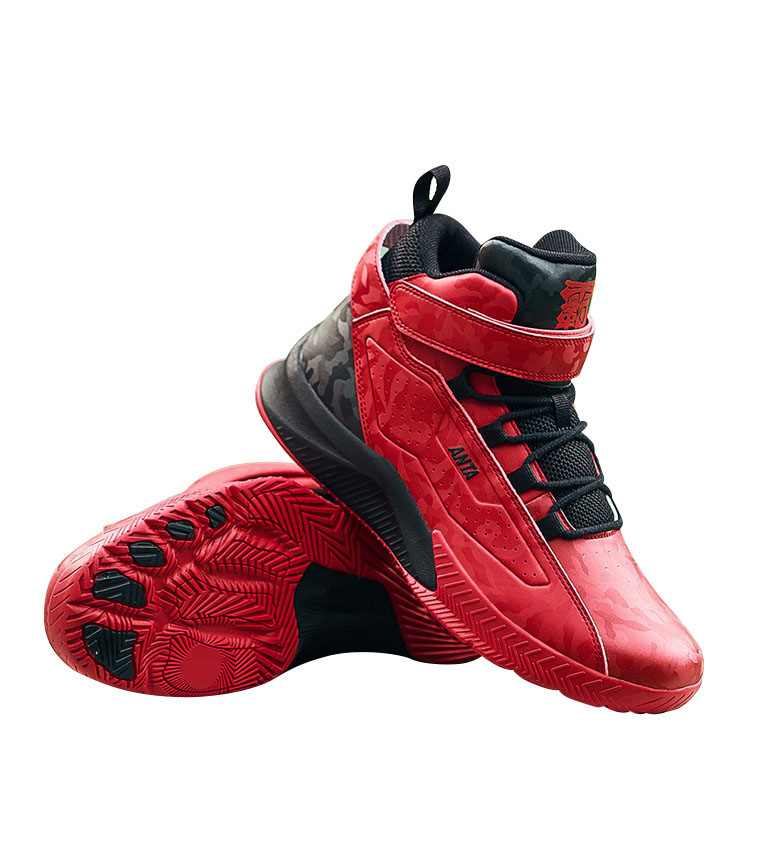 red high top basketball shoes