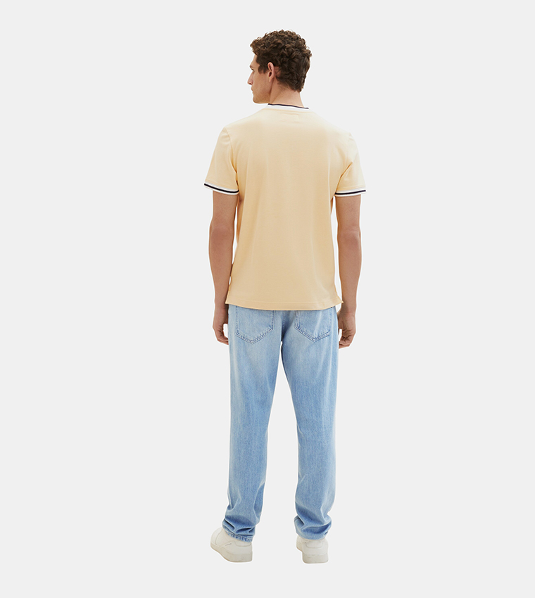 College Collar Shor Sleeves T-Shirt